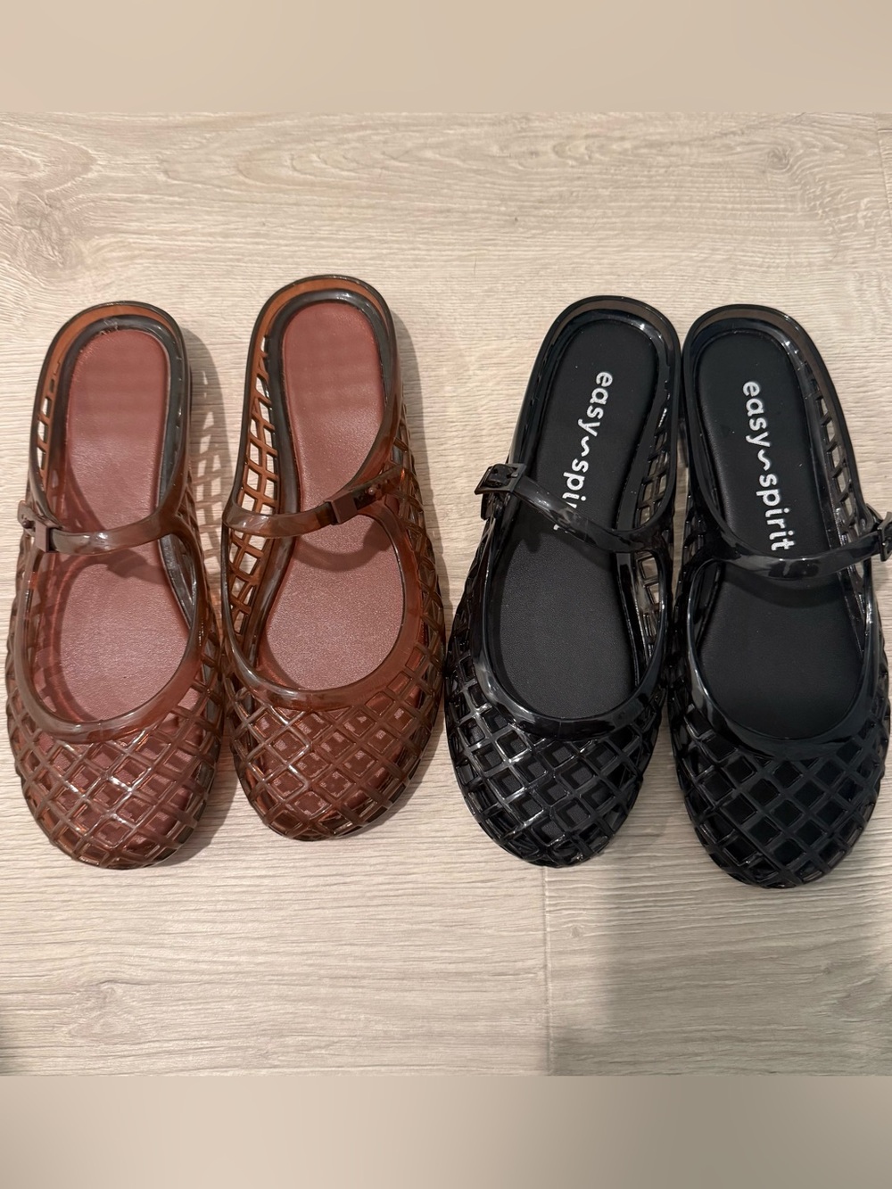 2 pairs of jelly mules size 6 women’s